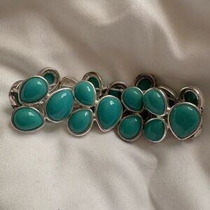 Napier Silver and Teal Bracelet